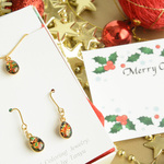 【クリスマス企画※12/10まで】揺れるクリスマスセット：ピアス/イヤリング＆ペンダント【受注製作】