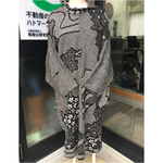 総しぼり　黒　のワンピース　着物リメイク