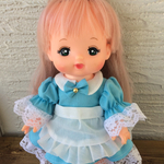 再販☆ メルちゃんメイド服風ワンピース 水色