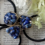 ◆Lapis lazuli◆天然石のヘアゴム◆○or△◆