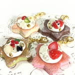 フェイクスイーツ*星型クリスマス・パンケーキ*カニカンチャーム*スイーツデコ