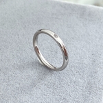 ピンキーリング 1粒ダイヤリング ステンレスリング  ステンレス指輪 ピンキーリング     