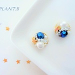 《再々販》l’astronomie冬星青のイヤリング(ピアス)