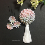 B.カラーグラデーションのお花＆小花の髪飾り★つまみ細工☆着物☆浴衣☆七五三☆成人式☆卒業式