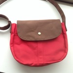 ショルダーＳ　アカ×クリ　帆布