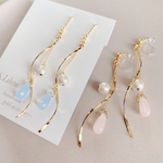 Milky*Mermaid line〜マーメイドラインミルキーピアス イヤリング