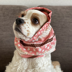 メルヘンシドッド柄◉ピンク② 中型犬用スヌード　犬用スヌード