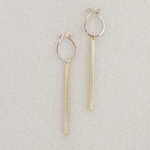[k14gf] Brass sticks : oval ear clips 