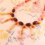 【SALE】ぴかぴか金色キャンディネックレス