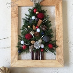 絵画のような…❤　クリスマス　スタンドアレンジ ナチュラル枠