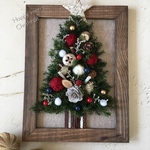 【再販×6】絵画のような…❤　クリスマス　スタンドアレンジ ダークブラウン枠