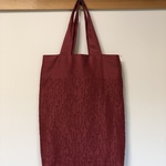 刺繍布トートバッグ＜森のシルエット＞スカーレット
