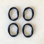 Matte Navy Blue Twisted Oval Ring Parts