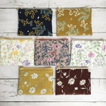 ★SALE★ Sぺたんこポーチ コーデュロイ 花柄シリーズ
