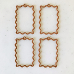 Matte Brown Jagged Rectangle Pendant Tops