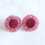 button -druzy-/red (ピアス)