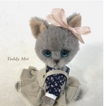 猫　ねこ　ネコ　ロシアンブルー　ぬいぐるみ　テディベア　送料無料