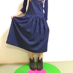 再販×14デニムサロペットスカート