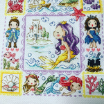 クロスステッチ人魚姫完成品「受注品」
