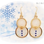 雪だるま・首飾り＊Blue（ピアス）