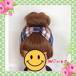 【送料無料】チェック★ヘアバンド