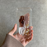  スマホケース  大人ショコラ/ ニュアンスクリアケース Android ベージュ 