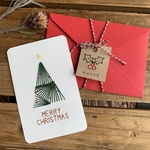 クリスマスツリー｜赤｜紙刺繍