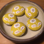 一輪の花のくるみボタン　22mm