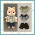 シルバニアおとな用シャツ２種類とパンツ　カジュアルスタイル　グリーン系【再販なし】