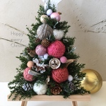 【再販×5】2020 クリスマス　スタンド型　あったかcuteなXmasツリー❤　 ピンクver.