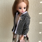 リカちゃん服(シマシマカーデガン)