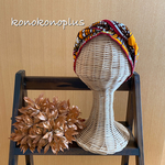 華やかアフリカ布 色々な巻き方ができる ターバン