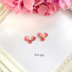 mini wire flower ピアスorイヤリングor樹脂ピアス