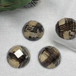 【4個】アクリル　チェック　カットカボション