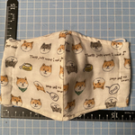 柴犬柄　ダブルガーゼマスク　手作り