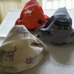 小さめ∗ネコ柄∗厚地∗マスク3枚セット
