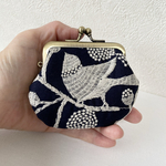 点と線模様製作所 がま口 まん丸コインケース bird garden