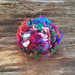 recycle silk ブローチピン 楕円　11