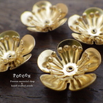gold flower  C 花のビーズ 4個セット