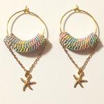 リボンレイグラデーションピアス