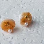 シーシェルのキャラメルピアス③　送料無料