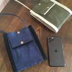デニム ＆ 帆布　スマホポシェット　【抗菌　抗ウイルス　倉敷帆布　岡山デニム　スマホポーチ　 】　