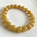濃厚な黄金色☆高品質ゴールデンベリルのブレスレット☆10.0mm-10.4mm玉