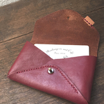 ソイ子さま専用 革の封筒型カードケース『ワイン』