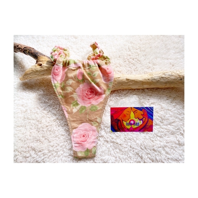 漢方を見にまとう♬ヘンプコットンあかね染めTバック〈薔薇〉あるがまま❤︎自分自神を生きる後押しパンツ