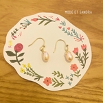 桜色の淡水パールシンプルピアスver.1.2
