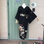VL104 着物リメイク　ロングドレス(着物袖)
