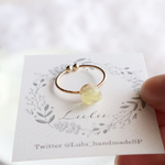 ❁スターチスの宝石リング -Yellow 月の欠片- (sizefree)