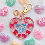 マタニティキーホルダー　ミニバラ　ハート　♡