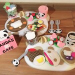 SHIDO-RICO　フェルトで作る可愛いパンダさんカフェセット☆型紙＆レシピ